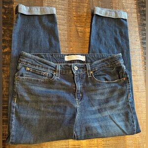 Signature by Levi Strauss Women’s Boyfriend Jeans - Dark Blue